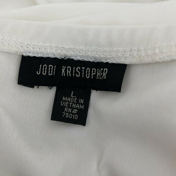 Jodi Kristopher Large White Beaded Shift Dress - Picture 3 of 13